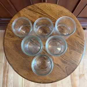 Lot of 6 Yoplait Oui Glass French Yogurt Jar Great for Organization or c…